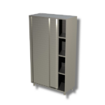 Armadio Inox da 130x70x180 cm (LxPxH), Porte Scorrevoli e ripiani
